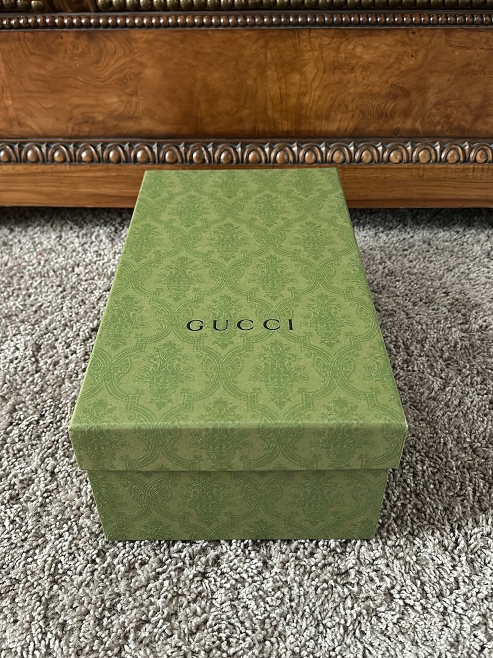 Gucci Green Paisley-Patterned Shoe Box